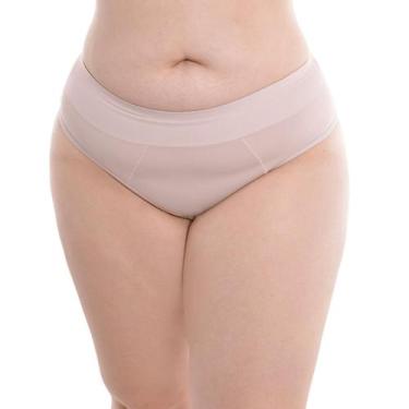 Imagem de Calcinha Plus Size Fio Duplo De Microfibra Nayane Rodrigues, 50, Crist