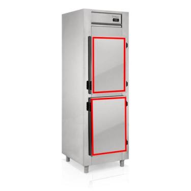 Imagem de 2 Gaxetas Geladeira Comercial Bpr-125 Para Refrigel 46x60, Cinza