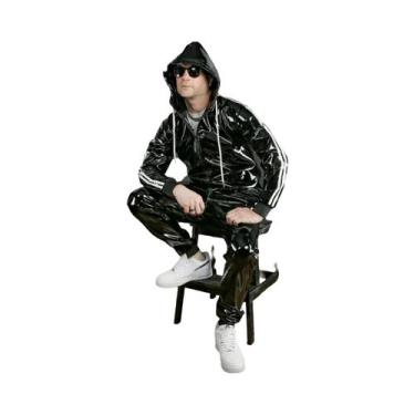 Imagem de Conjunto De Moletom Unissex Em Couro PU, Roupas De Lazer E Esporte, Co