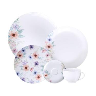 Imagem de Aparelho de Jantar e Chá 20 Peças Tramontina Redondo de Porcelana Bran