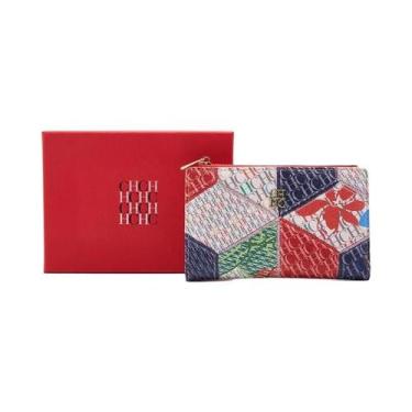 Imagem de Carteira Longa Retro Feminina Com Estampa De Letras E Desenhos Em Mate