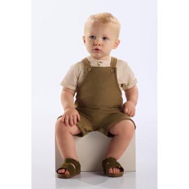 Imagem de Jardineira em Malha Sarjada para Bebê Up Baby-Masculino