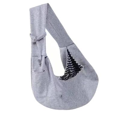 Imagem de Bolsa Canguru Transporte Pet Gato Cachorro Animal Malha Resistente Tira de Ombro Tecido  Confortavel Respiravel