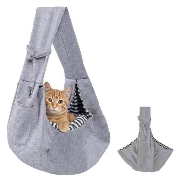 Imagem de Bolsa Canguru Transporte Pet Cachorro Gato Animal Tira de Ombro Malha Respiravel Tecido Confortavel Resistente