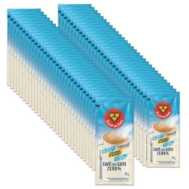 Imagem de Café com Leite Solúvel Zero Três Corações Kit 60 Sachês 20g - 3 Coraçõ
