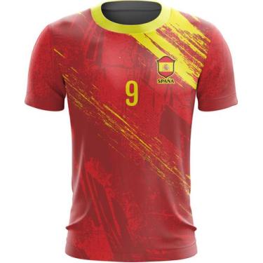 Imagem de Camiseta da Espanha Copa Futebol Esportes Torcedor Dryfit - Kasubeck S