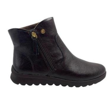 Imagem de Bota Cano Curto Feminina Comfortflex Marrom 2682301 - Marrom 34-Feminino