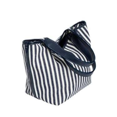 Imagem de Bolsa Hering Feminina Média Listrada Em PU-Feminino