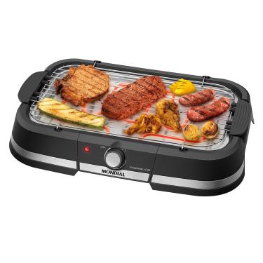 Imagem de Churrasqueira Elétrica Mondial Grand Steak & Grill CH-08-BI Inox Preta