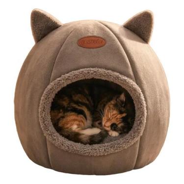 Imagem de Caminha Pet Toca Cama Almofada Confortável Gato Inverno - Fluffie