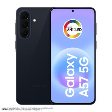 Imagem de Samsung Galaxy A57 5G 256GB 8GB RAM Câmera 50MP IP68 Tela Super AMOLED 6.7' Recursos AI Escuro