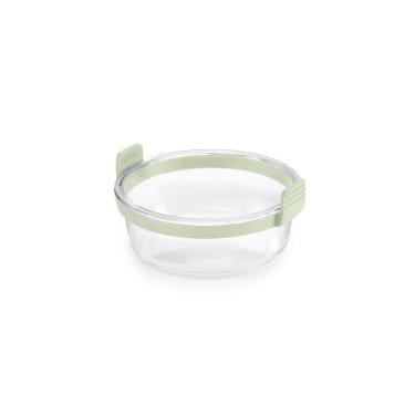 Imagem de Cesta para Air Fryer Redonda de Vidro Borossilicato com Alças de Silicone Transparente Lékué