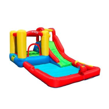 Imagem de Escorregador Playground Inflável Infantil Aquarius Freso Com água, Piscina E Pula Pula Divertido