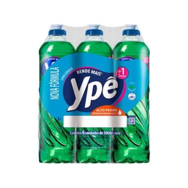 Imagem de Detergente Líquido para Lava-louças Ypê Limão 500ml 6 Unidades, Limão
