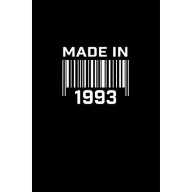Imagem de Funny Made in 1993 Barcode Notebook Journal 6x9 inch