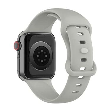 Imagem de Pulseira Sport Borboleta compatível com Apple Watch 45mm 44mm 42mm - Marca LTIMPORTS (Cinza [Tam. P])