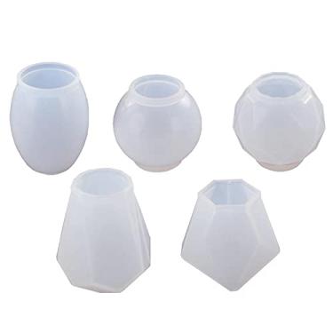 Imagem de Generic Molde de silicone para rolha de garrafa de vinho de 5 peças, molde de fundição de resina epóxi artesanato fazendo arte suprimentos artesanais projetos, 5 peças moldes de silicone