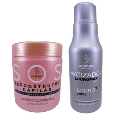Imagem de Kit Matizador Louromax Black 300ml e Sos 500ml