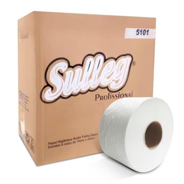Imagem de Papel Higiênico Rolão Folha Dupla Caixa com 8 Unidades