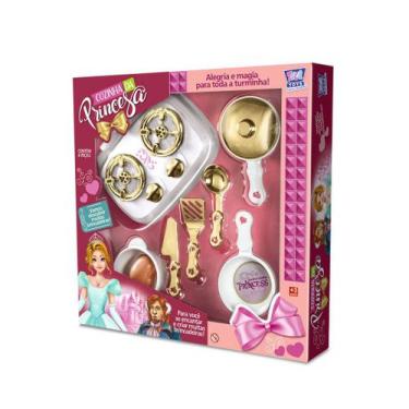 Imagem de Kit Cozinha Da Princesa Infantil Panelinhas Fogão 8 Peças - Zuca Toys