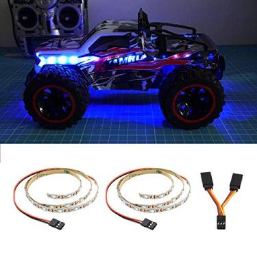Imagem de elechawk Faixa de luz LED para avião de asa fixa RC avião voador asa AR modelo drone carro caminhão (azul)