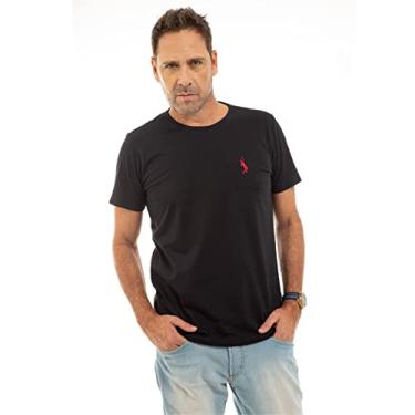 Imagem de Camiseta Básica em Malha com Algodão Monocromática (Tam: G; Cor: Preto)