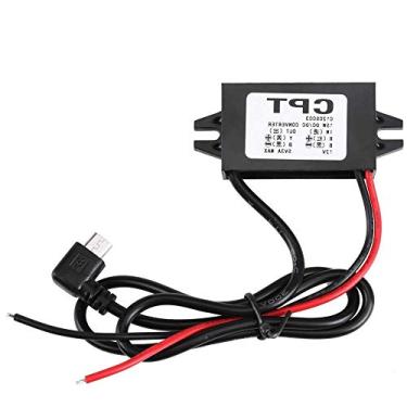 Imagem de Yarr Conversor de energia CC para CC 12V para 5V 3A, adaptador micro USB, à prova d'água, conector redutor de tensão, regulador de fonte de alimentação, conversor de bucha