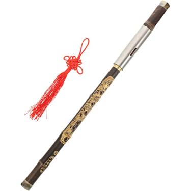 Imagem de ERINGOGO Golpe Cruzado Bau Tradicional Chinês Dizi Sopro Bawu Instrumento Bawu Vento Flauta Vertical Chinesa Bambu Bawu Flauta De Palheta Chinesa Livre Feitos Bambu Roxo Cobre