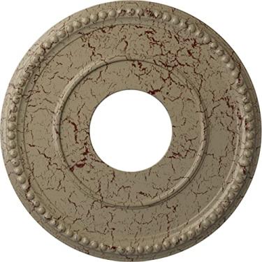Imagem de Ekena Millwork CM12BRGDC Medalhão de teto Bradford de 32 1/5 pol. OD x 9 cm ID X 3/10.2 cm P serve para toldos de até 16 cm, Gobi Desert Crackle