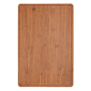 Imagem de Prato de Comida, Design Bonito, Fácil Limpeza, Ampla Aplicação, Superfície Plana, Bandeja de chá de Grãos de Bambu Original para Casa (Grande)