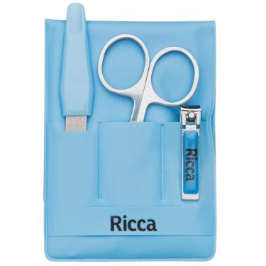 Imagem de Kit Manicure Infantil Ricca com Lima + Tesoura + Alicate 1 Unidade