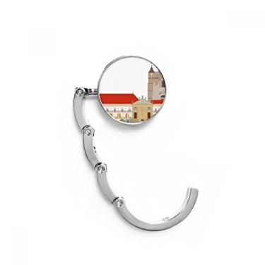 Imagem de Gancho de mesa de construção de marco nacional de Coimbra de Portugal com fecho decorativo dobrável