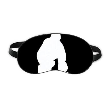 Imagem de Preto Skateboarding Sport Outline Sleep Eye Shield Soft Night Vlindfold Shade Cover