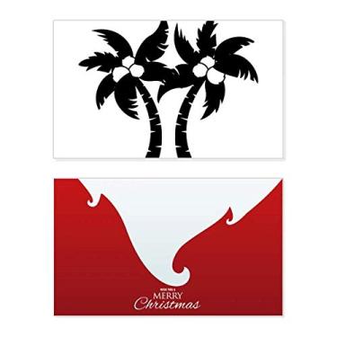 Imagem de Texto de planta de coqueiro, preto, feriado, feriado, cartão de felicitações, mensagem de Natal