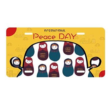 Imagem de DIYthinker Placa de licença Matrioska para meninos e meninas Russia Placa de carro Decoração Dia da Paz