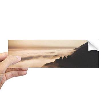 Imagem de DIYthinker Sunrise Sunset Mountain Fog Paisagem Céu Retangular Para-choque Adesivo Janela Decalque