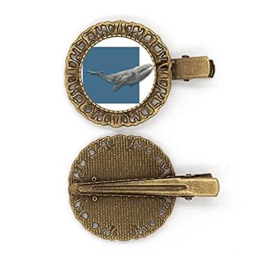 Imagem de Whales soar através do fundo do mar profundo, broche de cabelo prendedor de cabelo