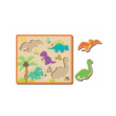 Imagem de Quebra Cabeca De Encaixe  Dinossauros - Abc Brinquedos
