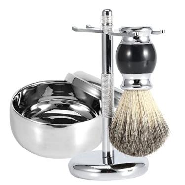 Imagem de Kit De Barbear Sluffs Para Homens, Ferramenta De Barbear Profissional Para Homens, Suporte Para Escova De Cabelo, Liga De Sabão, Caneca, Tigela, Kit Masculino, Namorado, Marido, Pai, Aniversário, Dia