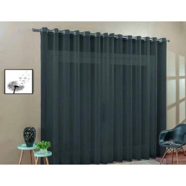 Imagem de Cortina Voil Quarto Ou Sala 5,00x2,80 Ilhós Cromado