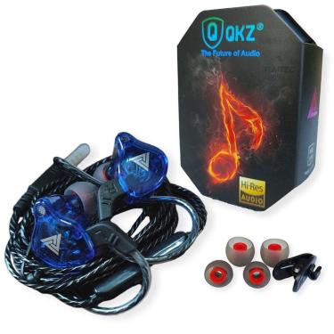 Imagem de Fone De Ouvido Retorno De Palco Gamer QKZ Subwoofer Azul