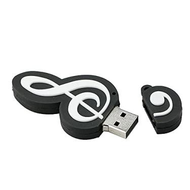 Imagem de 32 GB Notas musicais pretas modelo USB Stick USB Flash Drive USB 2.0 Memory Stick PenDrive Disco USB Flash Disk U Disk Pen Drive USB