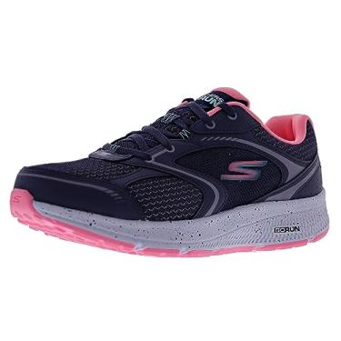 Imagem de Skechers Go Run Consistent Chandra feminino, Azul-marinho/rosa, 8.5 Wide