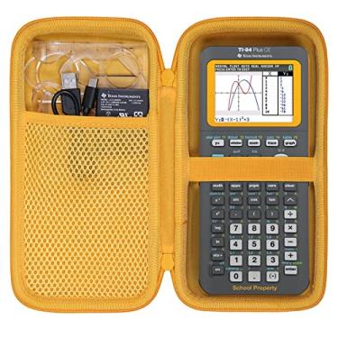 Imagem de co2CREA Estojo de transporte para Texas Instruments TI-84 Plus CE Python Enhanced/TI-84/TI-Nspire CX II CAS/TI-Nspire CX II/TI-83 Plus/TI-89 Titanium/TI-85/TI-86 Color Graphing Calculator, cinza +