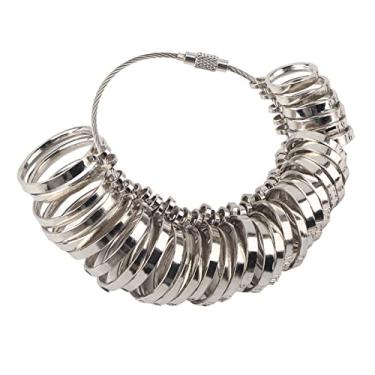 Imagem de Conjunto de escalas de medição de tamanho de anel, ferramenta de medição de dimensionamento de dedo para mulheres e homens, kit de escalas de medição de joias, tamanho honkong