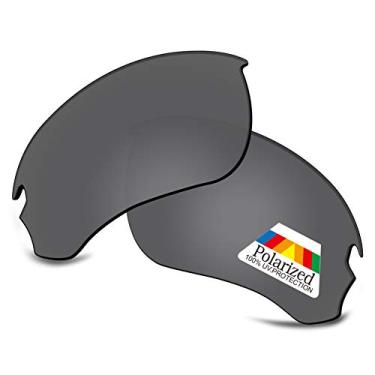 Imagem de Bwake Lentes de reposição para óculos de sol Oakley Si Speed Jacket OO9228 - preto escuro polarizado