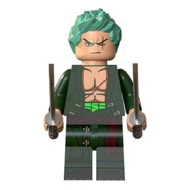 Imagem de Boneco Blocos De Montar One Piece Zoro Pirate