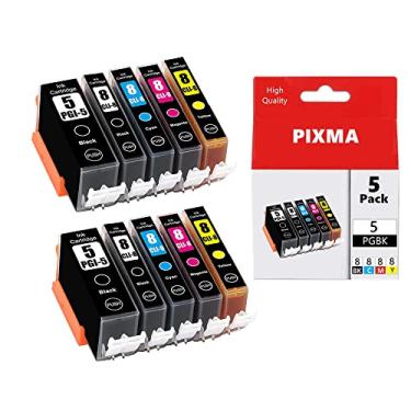 Imagem de ColorInk PGI-5 CLI-8 Cartuchos de tinta de grande capacidade PGI5 CLI8 Novos chips atualizados de substituição para Canon PIXMA iP4200 iP4500 iP5200 MP-500 MP-530 MP-830 MP-950 MX-850 (PGBK2,BK2 C2 M2