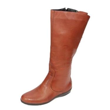Imagem de Bota feminina Montaria couro soft 55207 CL KM PINHAO Cor:Marrom;Tamanho:38;Genero:Feminino