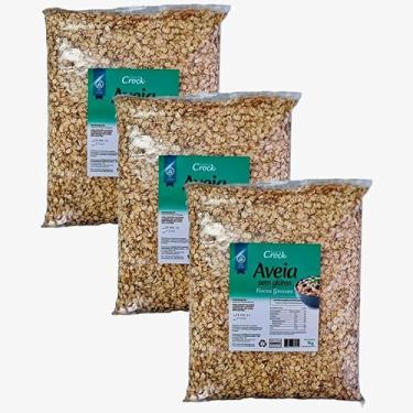 Imagem de Kit 3X: Aveia em Flocos Grossos Sem Glúten Leve Croc 1kg